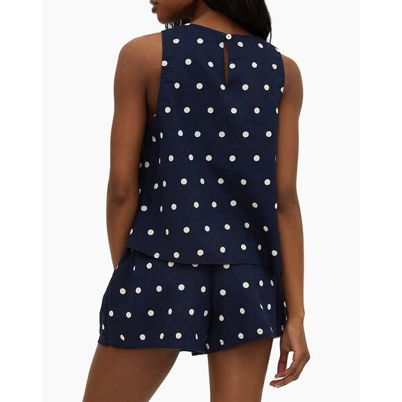 Beach Riot Dollie Polka Dot Cotton Linen Sleeveless Top Size Small NWT $98 - Picture 3 of 6